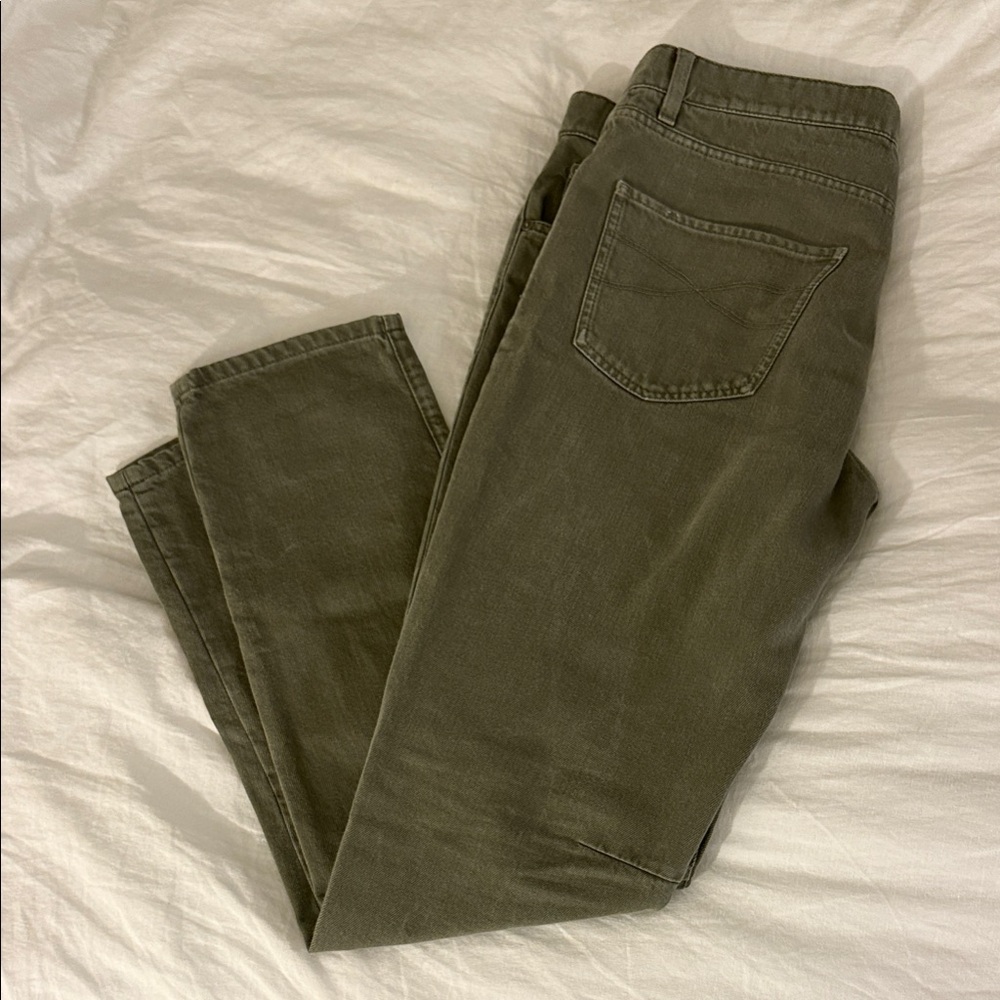 Brunello Cucinelli Olive Green Men Pants